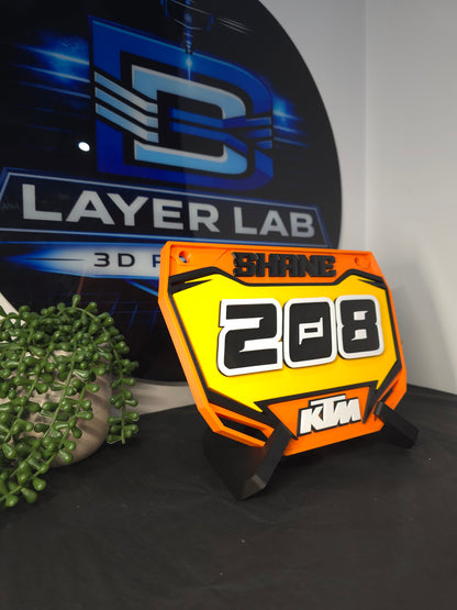 Personalized Dirt Bike Name Plate